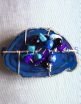 Silver-Wrapped Agate Barrette w/ Natural Beads