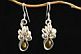 Silver-Wrapped Tigereye Earrings